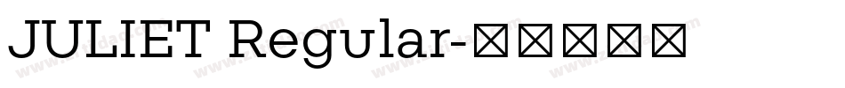 JULIET Regular字体转换